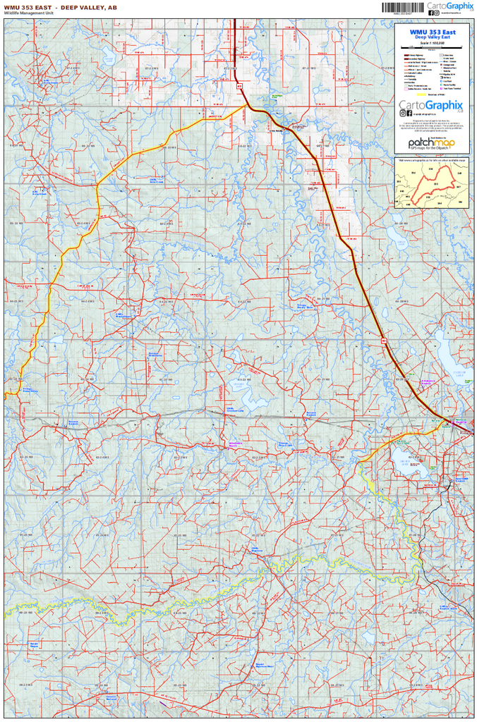 WMU 353 Deep Valley - 36"W x 24"H (2 Map Set)
