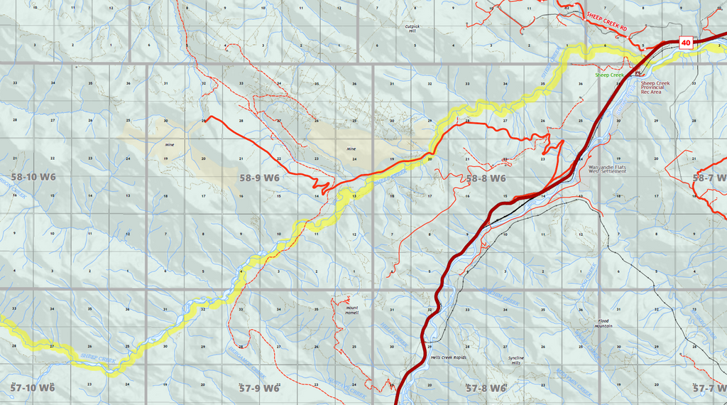 WMU 446 Kakwa River - 36"W x 24"H