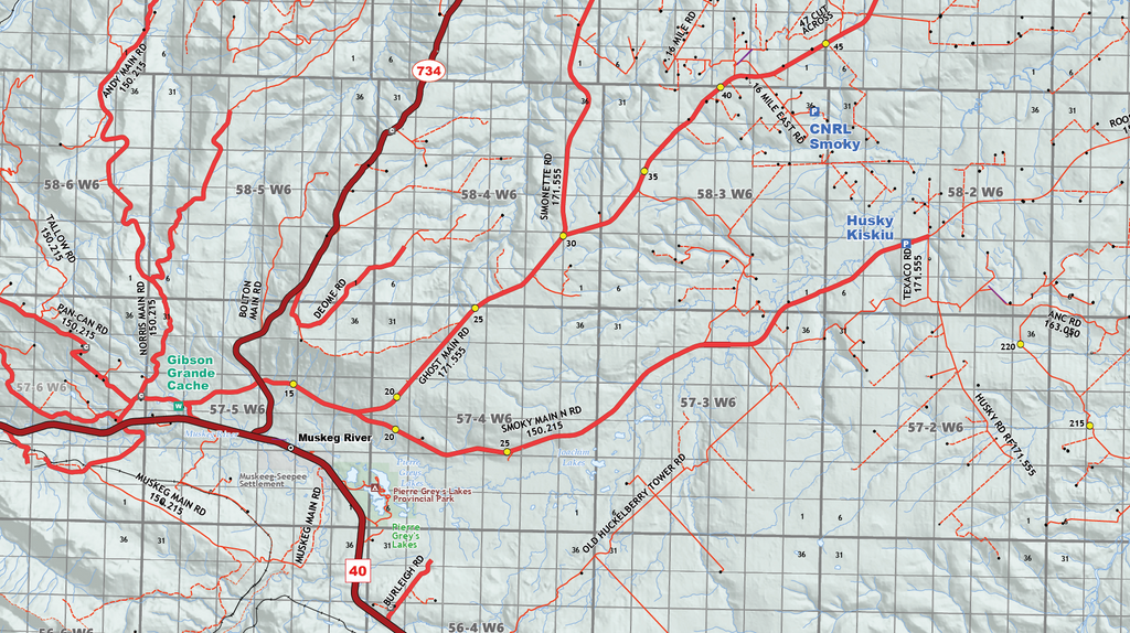 Fox Creek Oilfield Map - 39"W x 27"H