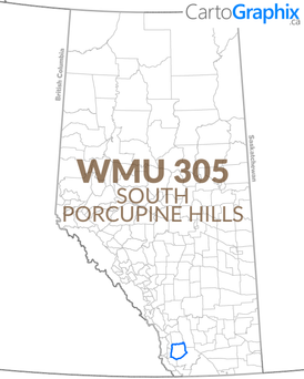 WMU 305 South Porcupine Hills - 36"W x 24"H