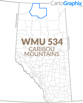 WMU 534 Caribou Mountains - 36"W x 24"H