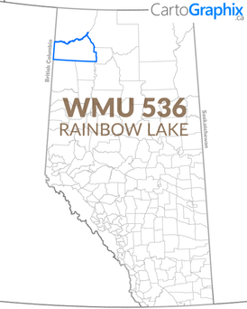 WMU 536 Rainbow Lake - 36"W x 24"H
